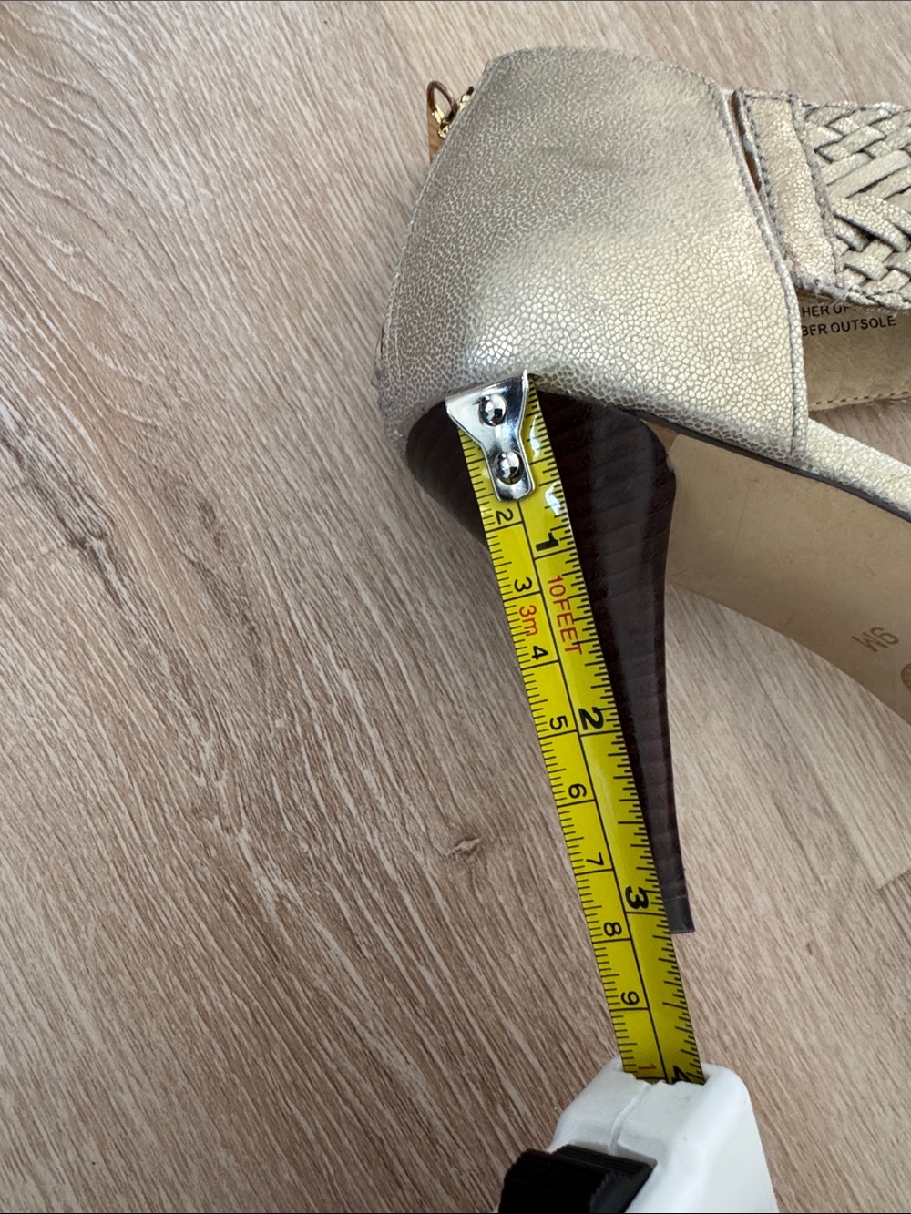 Michael Kors Braided Metallic Ankle-Strap Heels - Gold - Picture 6 of 6